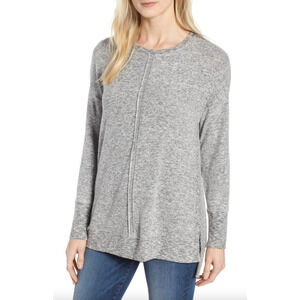 Gibson NWT Heather Grey Long Sleeve Cozy Tunic Size MEDIUM THERMAL travel light
